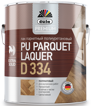 Лак паркетный полиуретановый Dufa Premium PU Parquet Laquer D334 полуматовый 0,75 л.