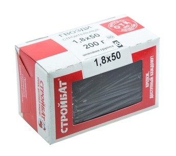 Гвозди строительные, чёрные 1,8х50 уп. - 1 кг SteelRex