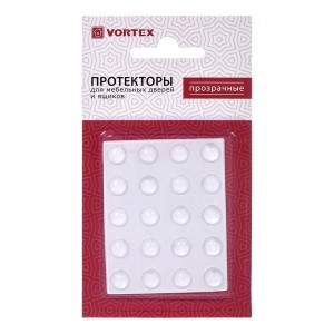 Протекторы для мебельных дверей и ящиков, прозрачный из ПВХ Ø 9мм, VORTEX /30