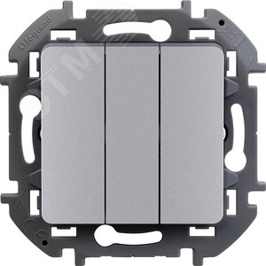 Выключатель 3кл LEGRAND INSPIRIA алюминий
