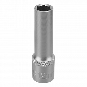 Головка торцевая, 12 мм, 6-гранная, CrV, под квадрат 1/2"// Stels
