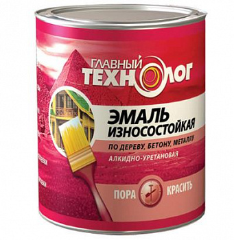 Эмаль универсальная алкидно-уретановая износостойкая Главный Технолог серая 2,1 л