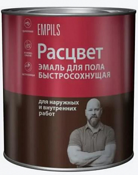 Эмаль для пола алкидная быстросохнущая Расцвет красно-коричневая 1,9 кг.,