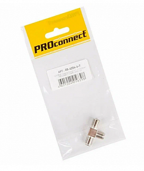 Переход соединитель x3 гнездо F (F-тройник) (инд. упак.) PROCONNECT 05-4204-4-7