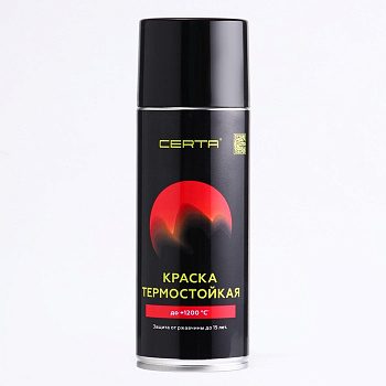 Краска-аэрозоль термостойкая Церта белая (520мл) +400гр. (12шт/уп)