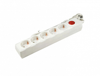 S-GSU5-1,5 WHITE Cетевой фильтр серии Universal, 1,5м (Пвс 3*0,75), 5 гнезд, с/з. 10А. Защита от пер