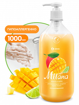 GRASS  Жидкое крем-мыло Milana  1000мл  Манго и Лайм