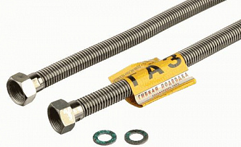 Газовая подводка 1/2" гайка-гайка 1,2м сильфон