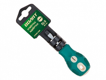 Отвертка "-" 5,0х 38мм SL ВОЛАТ (шлицевая Slotted, двухкомп. рукоятка Anti-Slip) (17095-530)