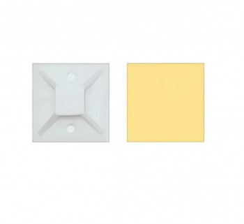 Площадка под хомуты GNC-20-20-W, 20x20мм, 100 шт, самоклеющаяся, Белая, 1/200