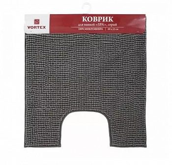 Коврик для ванной "SPA" 60*55, серый, под унитаз VORTEX/10	