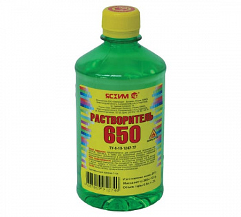 РАСТВОРИТЕЛЬ  650  0,5 Л (25) (ПЭТ) "ЯСХИМ" НОВГОРОД
