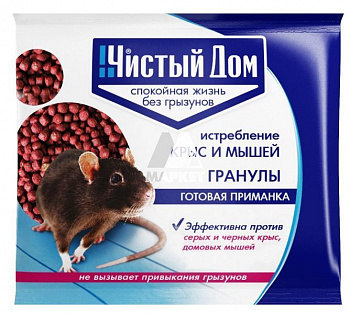 СРЕДСТВО ОТ КРЫС И МЫШЕЙ ПРИМАНКА (ГРАНУЛЫ)  50 Г (1/60) "HELP" 80291