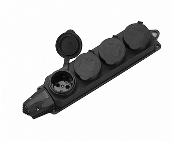 Колодка каучуковая 4 гнезда с крышкой 230В 16A IP44 EKF PROxima АБК