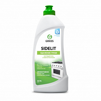 СРЕДСТВО ДЛЯ КУХНИ И ВАННОЙ ЧИСТЯЩЕЕ "SIDELIT"  0,5 Л (ЩЕЛОЧНОЕ) (1/12)  "GRASS"