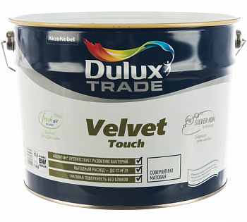 DULUX TRD VELVET TOUCH краска для потолка и стен, матовая, Баз BC (0,9л)