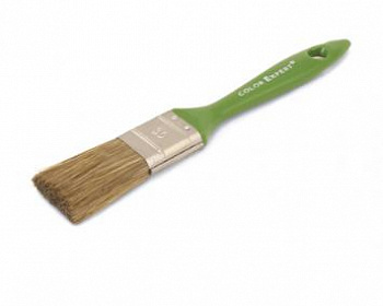 COLOR EXPERT 81465099/81465002 кисть д/лазурей и антисептиков,смеш щет,зеленая руч (50мм х 14мм)