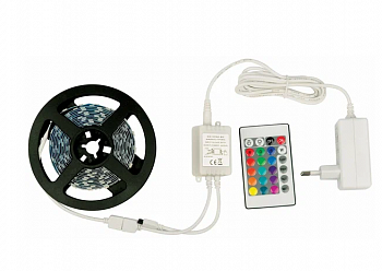 ULS-Q211 5050-30LED/m-IP20-3M-RGB RRP24C24 Комплект светодиодной ленты 3м. IP20. RGB. Адаптер 24Вт. 