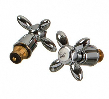 комплект для смесителя (маховик Retro + кран-букса 1/2" 8*20 рез.) по 2шт MELODIA MKP12005C