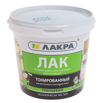Лак в/д тонированный Лакра Дуб 0,9кг Л-С