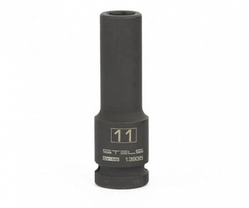 Головка ударная удлиненная шестигранная, 11 мм, 1/2", CrMo// Stels