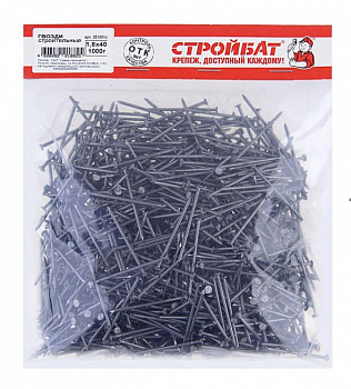 Гвозди строительные, чёрные 1,8х40 уп. - 1 кг SteelRex
