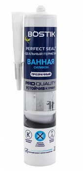 Герметик силиконовый для ванной Bostik Perfect Seal прозрачный 280 мл,