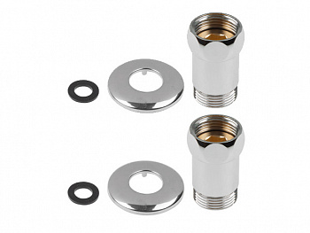 Американка прямая 1" вн. х 1/2" нар. ХРОМ, AV Engineering (2 шт. в уп.), арт.AVE156003-1
