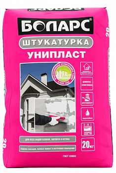 Штукатурка известково-цементная "Боларс" Унипласт 20 кг.