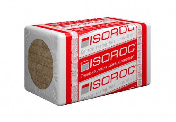 Утеплитель минеральная вата "ISOROC" 50 плотность, толщ 100 мм (2.4м2/уп)