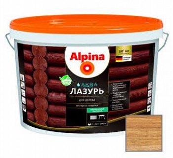 ALPINA Аква Лазурь для дерева, орех (10л)