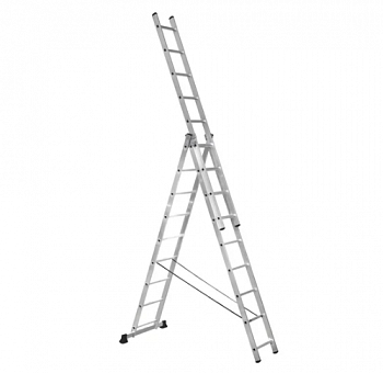 Алюминиевая трехсекционная лестница 3*9 (2.53м/3.92м/5.6м) SC 3009