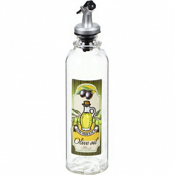 Бутылка для масла, стекло, 330 мл, с пластиковым дозатором, Olive oil, 01920-00515