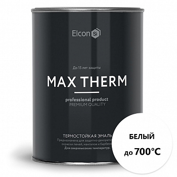 Эмаль Elcon, декоративная, термостойкая, быстросохнущая, белая, 0.8 кг, 700°С