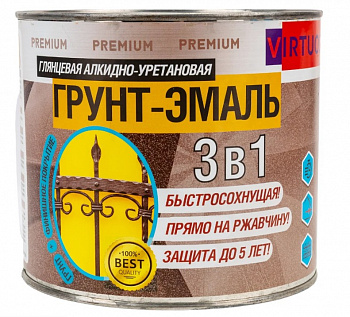 Грунт-эмаль VIRTUOSO PREMIUM 3 в 1 по ржавчине серая 1,9кг (1/6)