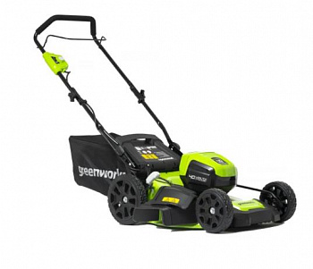 Газонокосилка самоходная аккумуляторная Greenworks GD60LM51SPK4, 60V, 51 см, б/щ, c АКБ 4А.ч и ЗУ