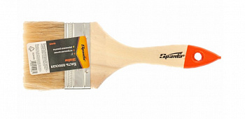 Кисть плоская Slimline 3" (75 мм), натуральная щетина, деревянная ручка// Sparta
