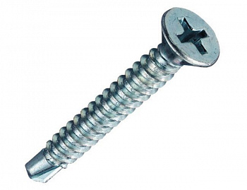 Саморез оконный, сверло, белый цинк 3,9х16 уп. пакет малый - 10 шт. SteelRex