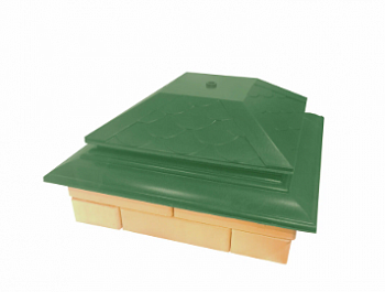 Полимерный парапет 500*125*60мм "Чешуя" (Зеленый)
