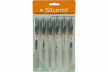 1051-02-SSD Набор надфилей 6шт С АЛМАЗНЫМ НАПЫЛЕНИЕМ Sturm!
