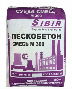Сухая смесь М-300 "Сибирь" 40кг (49шт/под)