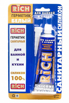 Санитарный герметик RICH тюбик 85 мл белый
