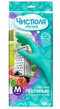 Чистюля  ПЕРЧАТКИ  хозяйственные легкие прочные M