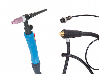 Горелка сварочная TIG WGT-17V (4м, 150А, разъем 10-25, вентиль) SOLARIS, арт.WGT-17V425