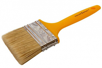 COLOR EXPERT 81347099/81347002 кисть д/лаков и эмалей,смеш щет, желтая пласт. руч. (70мм х 16мм)