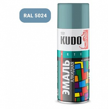 КРАСКА АЭРОЗОЛЬ СЕРО-ГОЛУБАЯ 520 МЛ (1/12) "KUDO" KU-10114
