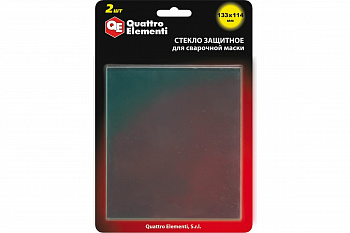 Стекло для сварочной маски QUATTRO ELEMENTI 119 х 98 мм, защитное, поликарбонат, блистер,  (645-570)