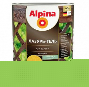 ALPINA лазурь-гель для дерева шелковисто-матовый, сосна (0,75л)