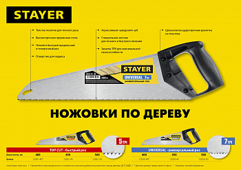 STAYER  Universal, 400 мм, универсальная ножовка (15050-40)