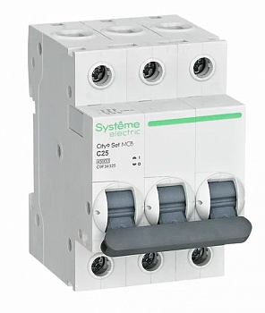 Автоматический выключатель Systeme Electric 3Р  25A (C) 4.5kA City9